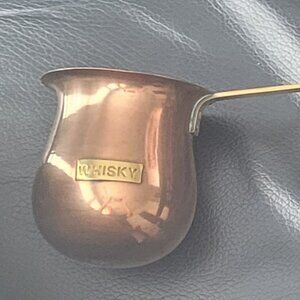 Vintage Copper Liquor "Warmer" Ladle with Brass Handle